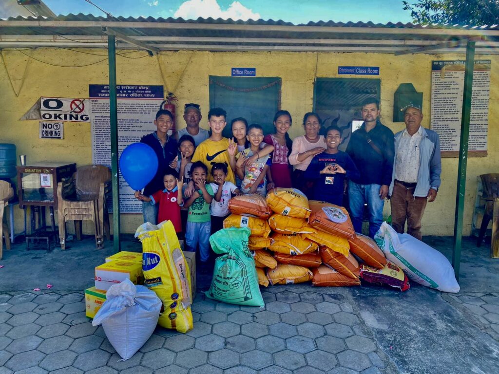 Distribution denrées non périssable orphelinat Janvier 2025